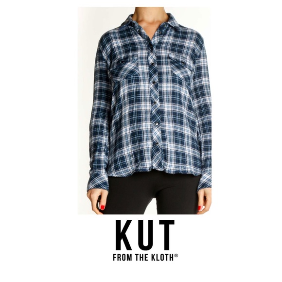 Kut from the Kloth Tops - Kut from the Kloth Flannel Button Down Shirt